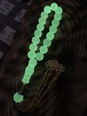 Maskot Boyda 17 li Karanlıkta Parlayan Kedi Gözü Tesbih - 2