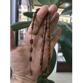 Kapsül Kesim Koyu Kahverengi Tonda Sistem Püsküllü Orjinal Kuka Tesbih - 2