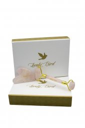 Kuvars Roller Ve Kalp Şeklinde Gua Sha taşı Quartz Roller thumbnail 1