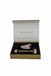 Kuvars Roller Ve Kalp Şeklinde Gua Sha taşı Quartz Roller thumbnail 3