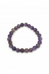 Doğal Taş Ametist Bileklik (8mm) - 1