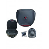 Motocase Motosiklet Arka Çanta / Kurye Çantası 32 Lt Siyah (ANAHTARLIK HEDİYE) - 2
