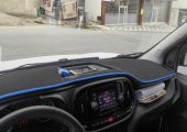 2015-2020 Modellerine Uygun Fiat Doblo Torpido Koruma Halısı Siyah Kenar Renk Mavi - 1