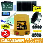 Elektrikli çit, Solar 42 Watt, YabanSavar DUO Power 5700, Tarla, Bahçe, Besi. - 1