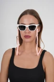 Pembe Kalpli Gözlük Zinciri - Kolye - Bileklik - 1