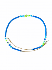 Fimo Mavi Nazar Boncuk Gözlük Zinciri - Kolye - Bileklik - 5