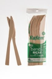 AHŞAP BIÇAK BAMBU 10 ADET - 1