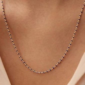 Lacivert Mineli Kolye Bileklik Altın Set thumbnail 3