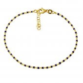 Lacivert Mineli 14 Ayar Altın Bileklik thumbnail 1