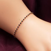 Lacivert Mineli 14 Ayar Altın Bileklik thumbnail 4