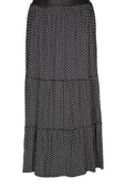 Hesna Kadın Nursel Lastikli 3 Kat Puantiyeli Siyah Etek - 1
