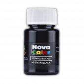 Siyah Kumaş Boyası Tişört Çanta Tekstil Boyası 30 ml 1 Adet Nova Color Kumaş Boyası Siyah 1 Adet - 1
