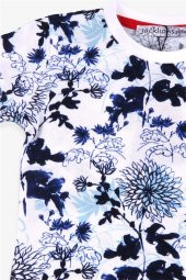 Erkek Bebek Çiçek Desenli Şort Takımı Ekru Modi (9 Ay-5 Yaş) - 3