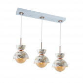 TT Aydınlatma TT007-3S MBY  Mermer Desen 3 lü Sıralı Beyaz Lüks Av thumbnail 1