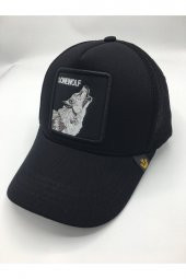 Unisex Siyah Hayvan Figürlü Şapka - 1
