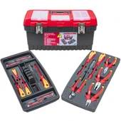İzeltaş 8440 Plastik Takım Çantası Elektrikçi Set 23 Parça (Dolu) 19'' 480x267x242 - 1