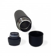 Bardak Kapaklı Deri Kılıflı 750 Ml Çelik Termos - 2