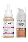 Solaris Tüm Cilt Tipleri İçin Yaşlanma Karşıtı Kolajen Cilt Serumu 30 ml Ve Aydınlatıcı Leke Kremi 50 ml - 1