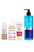 Solaris Aydınlatıcı Leke Kremi Ve Collagen Serum Ve Leke Karşıtı Güneş Kremi Ve Yüz Temizleme Jeli - 1
