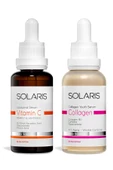 Solaris Leke Karşıtı C Vitamin Cilt Bakım Serumu 30ml + Yaşlanma Karşıtı Kolajen Cilt Bakım Serumu 30ml - 1