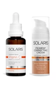 Solaris Leke Karşıtı C Vitamin Cilt Serumu 30 ml Ve Melavoid İçerikli Aydınlatıcı Leke Kremi 50 ml - 1