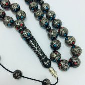 OSMANLI SARAYI YÜSUR GÜMÜŞ FRZ-MRC 14MM TESBİH thumbnail 2