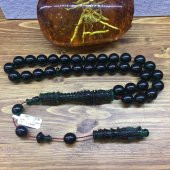 KEHRİBAR SIKMA KHR 12MM MAVİ TESBİH thumbnail 1