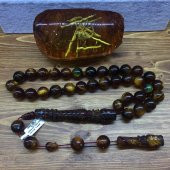 KEHRİBAR SIKMA KHR 13MM SİMLİ TESBİH - 1