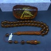 KEHRİBAR SIKMA KHR 13MM SARI TESBİH (1) - 1