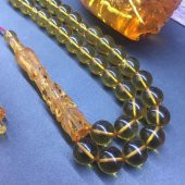 KEHRİBAR SIKMA KHR 13MM SARI TESBİH (2) - 2