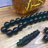 KEHRİBAR SIKMA KHR 12MM MAVİ TESBİH thumbnail 3