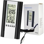 Ttechnic H6308AB Termometre Nem Ölçer Saat Alarm İç Dış Termometre - 1