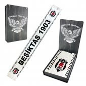 Beşiktaş Orijinal Dokuma Atkı Kişiye Özel Ahşap Kutulu - 1