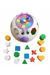 9 Parça Saatli Bultak Bebek Çocuk Zeka Gelişim Seti Sevimli Bul tak Prizma Şekilleri Bulma Oyuncağı - 5