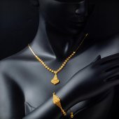 Yaprak Sarı Altın Takı Seti thumbnail 2