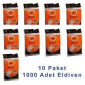 Neoglove Tek Kullanımlık Şeffaf Market İş Temizlik Eldiveni - Büyük Boy - 100 Adetlik Paket - 1