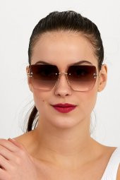 ModaLucci Kadın Kahverengi Güneş Gözlüğü - 3