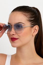 ModaLucci Reynmen Unisex Pilot Model Güneş Gözlüğü Mavi 69014363004572 - 2