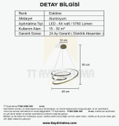 TT Aydınlatma TT301-ESK  Yay Modeli Eskitme Boyalı Led Avize - 3
