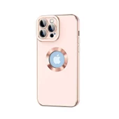 iPhone 12 Pro Max Kılıf Kamera Korumalı Logo Çevresi Halka Tasarım Lüx Kapak - 7