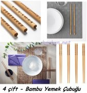 IKEA Trebent Yıkanabilir Bambu Chopstıck Japon Çin Yemek Çubuğu - 3