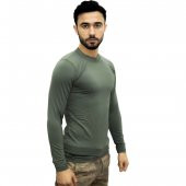 Haki Askeri Termal Microfiber Uzun Kol Tişört- Mikrofiber thumbnail 2