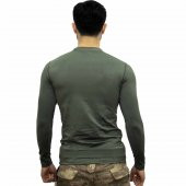 Haki Askeri Termal Microfiber Uzun Kol Tişört- Mikrofiber thumbnail 3