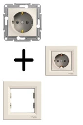 Asfora Sıva Altı Krem Çoçuk Korumalı Topraklı Priz thumbnail 1