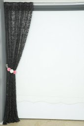 SULTAN 2 MODEL ANTRASİT RENK TEK KANAT Pileli Fon Perde 75*260 cm - 5