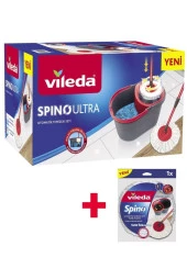 Vileda Spino Ultra Otomatik Temizlik Seti + Yedek Paspas - 1