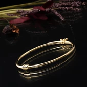 Klasik Boru Kelepçe Altın Bilezik thumbnail 5