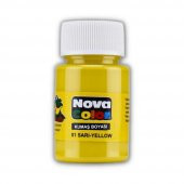 Sarı Kumaş Boyası Tişört Çanta Tekstil Boyası 30 ml 1 Adet Nova Color Kumaş Boyası Sarı 1 Adet - 1