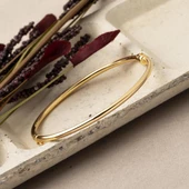 Klasik Boru Kelepçe Altın Bilezik thumbnail 4