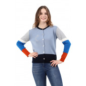 Solo Kadın Yıldız Hot Fixed Triko Örme Hırka A21A017-3 - 1